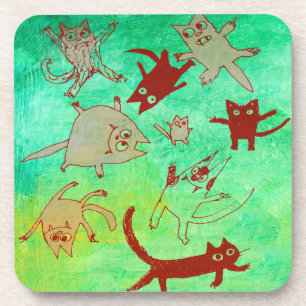 levitating kitties coaster