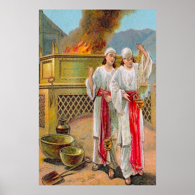 Leviticus 10 The Sin of Nadab and Abihu poster (Front)