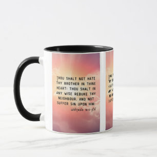 Leviticus 19:17 KJV Bible Scripture Pic Two-Tone Mug