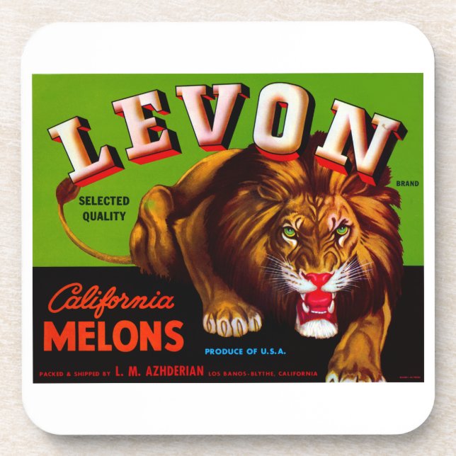 Levon California Melons Coaster (Front)