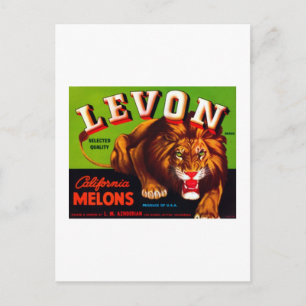 Levon California Melons Postcard
