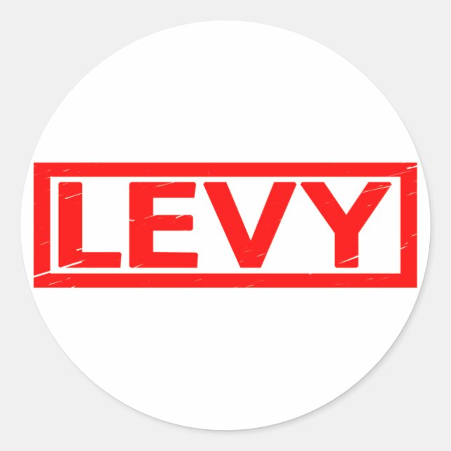 Levy Stamp Classic Round Sticker (Front)