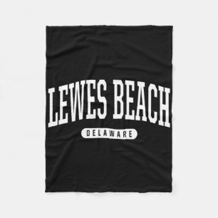 Lewes Beach Delaware Vacation College Style De Usa Fleece Blanket