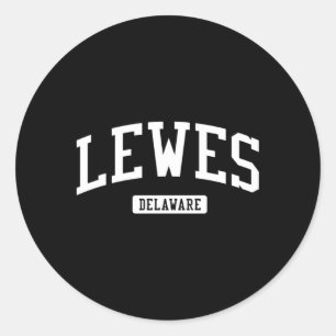 Lewes Delaware De Athletic Sports Classic Round Sticker