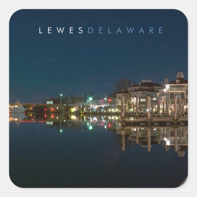 Lewes Delaware. Square Sticker (Front)
