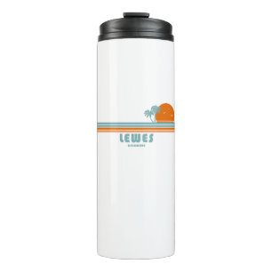 Lewes Delaware Sun Palm Trees Thermal Tumbler
