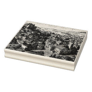 Lewes, East Sussex Vintage Sketch Rubber Stamp