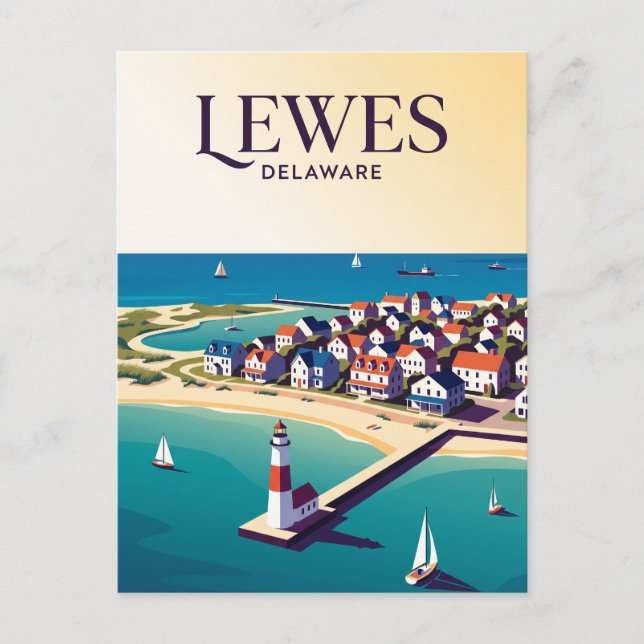Lewes USA Postcard (Front)