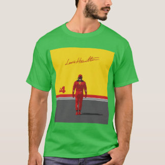 Lewis 2025 Ferrari Arrival Art 44 Driver Portrait  T-Shirt