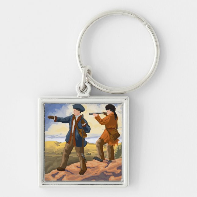 Lewis and Clark - Astoria, Oregon Key Ring (Front)