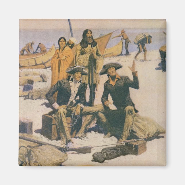 Lewis and Clark at the Columbia River Magnet (Front)