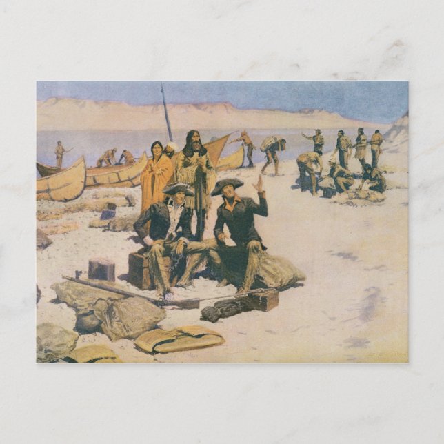 Lewis and Clark at the Columbia River Postcard (Front)