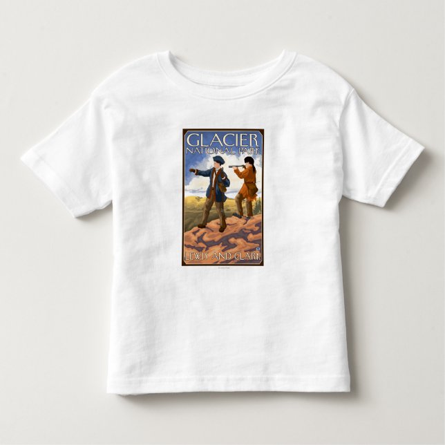 Lewis and Clark - Glacier National Park, MT Toddler T-Shirt (Front)