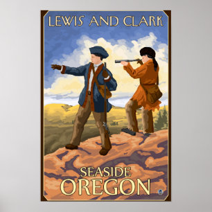 Lewis and Clark - Seaside, Oregon Poster