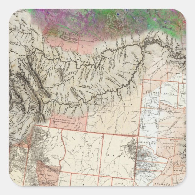 Lewis and Clark Square Sticker (Front)