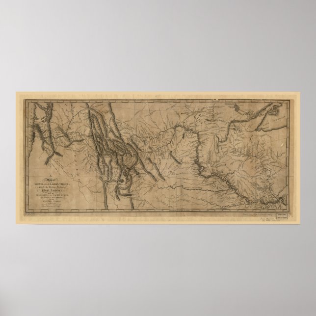 Lewis and Clark Track Map Poster (Front)