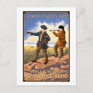 Lewis and Clark - Walla Walla, Washington Postcard