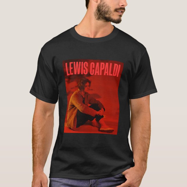 Lewis Capaldi Â€“ Album Cover Red Text T-Shirt (Front)