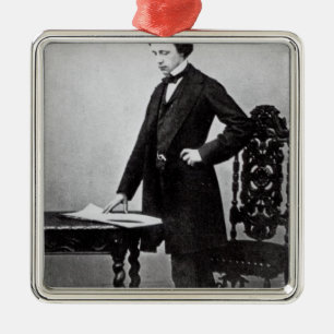 Lewis Carroll aged 29 Metal Tree Decoration