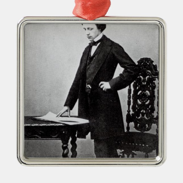 Lewis Carroll  aged 29 Metal Tree Decoration (Front)