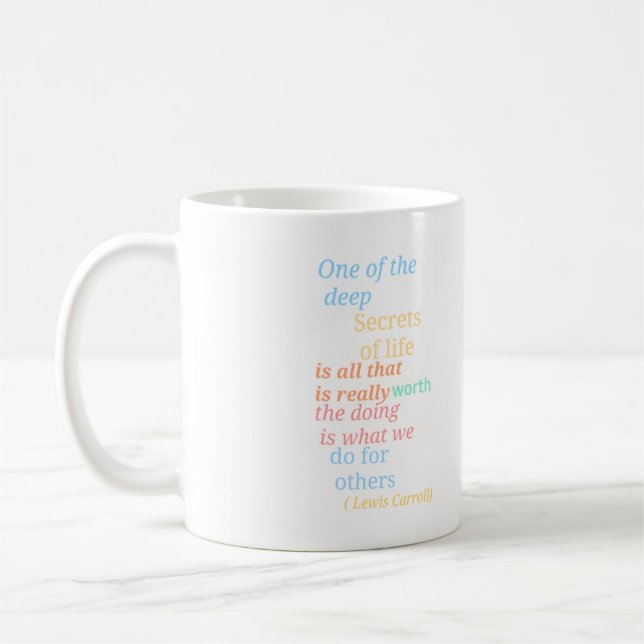 Lewis Carroll Alice in Wonderland quote mug (Left)