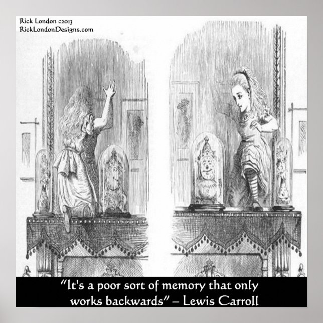 Lewis Carroll Graphic & Famous Quote Poster (Front)