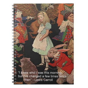 Lewis Carroll Illustration & Mind Change Quote Notebook