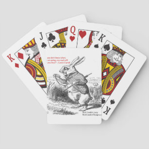 Lewis Carroll Looking Glass Illustration & Quote Playing Cards
