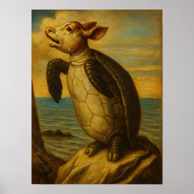 Lewis Carroll Mock Turtle Character Poster (Front)