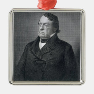 Lewis Cass, engraved by William G. Jackman (fl.c.1 Metal Tree Decoration