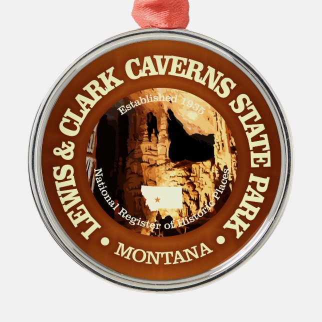 Lewis & Clark Caverns SP Metal Ornament (Front)