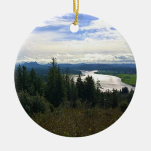 Lewis & Clark River, OR Ceramic Ornament