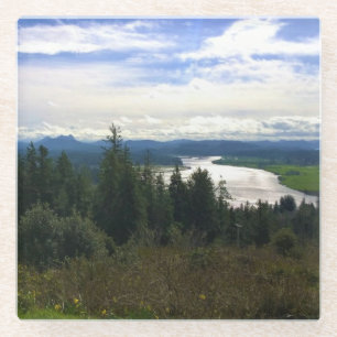 Lewis & Clark River, OR Glass Coaster