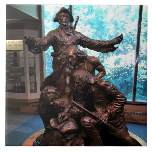 Lewis & Clark Statue, Fort Clatsop, Oregon Ceramic Tile