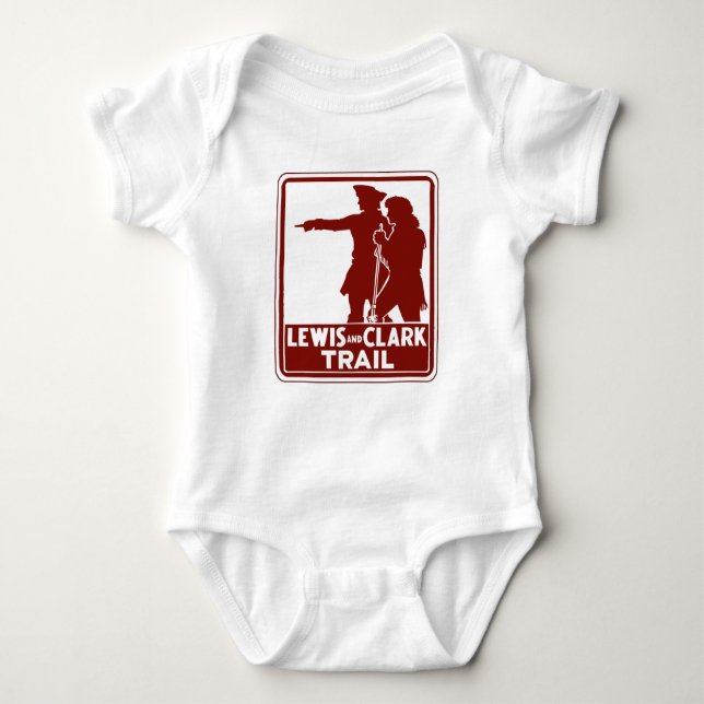 Lewis & Clark, Traffic Guide Sign, USA Baby Bodysuit (Front)