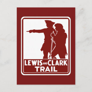 Lewis & Clark, Traffic Guide Sign, USA Postcard
