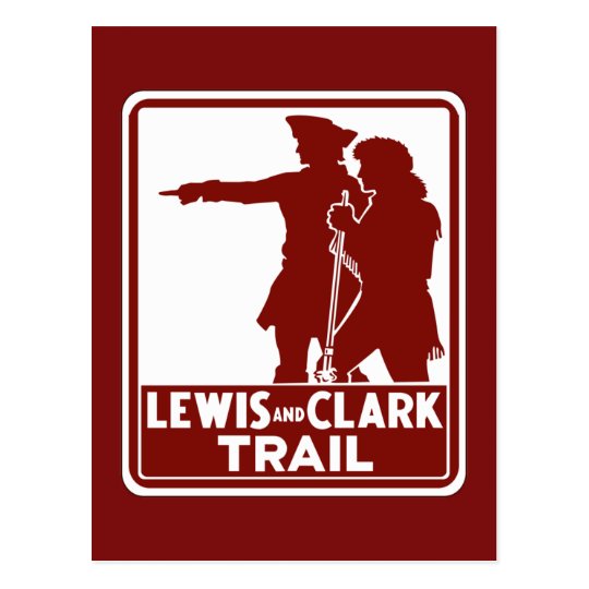 Lewis & Clark, Traffic Guide Sign, USA Postcard