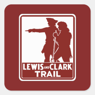 Lewis & Clark, Traffic Guide Sign, USA Sticker