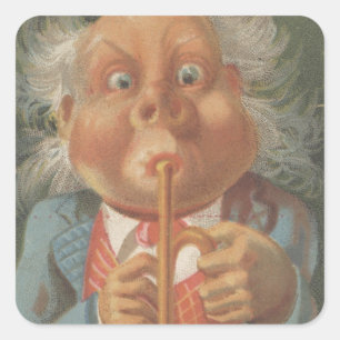 Lewis & Co. Fine Groceries Ephemera Square Sticker