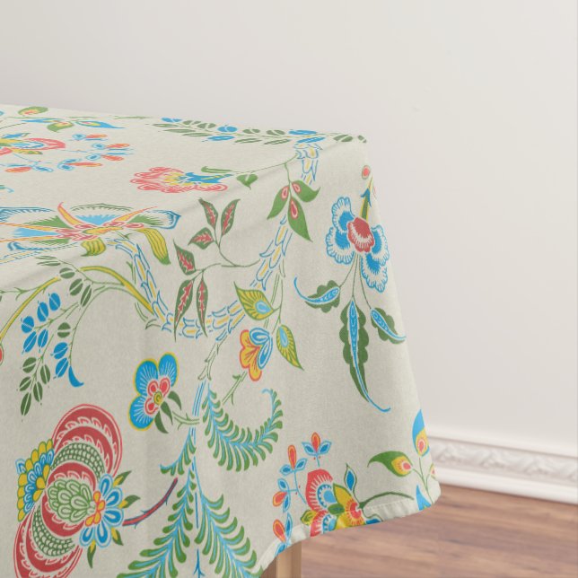 Lewis Day's "Granny" Light Multicolor Tablecloth (In Situ)