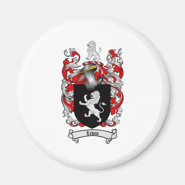 Lewis Family Crest - Lewis Coat of Arms Magnet (Front)