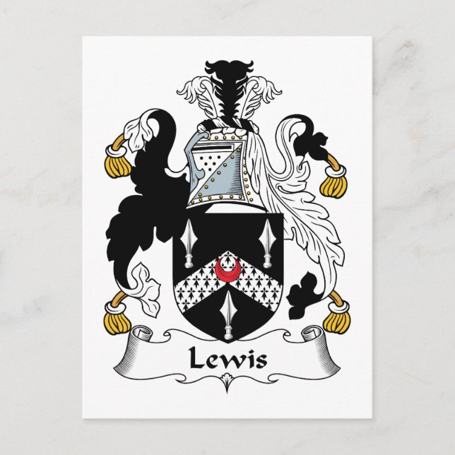 Lewis Family Crest Postcard (Front)
