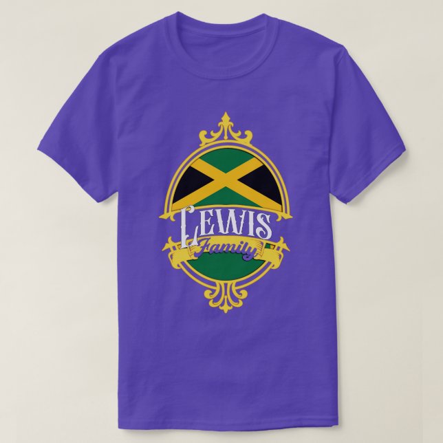 Lewis Family Jamaica Flag T-Shirt (Design Front)