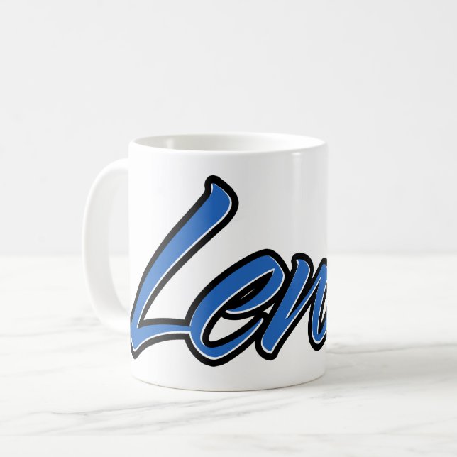 Lewis First Name Blue Tasse Kaffeetasse Coffee Mug (Front Left)