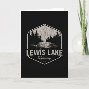 Lewis Lake Wyoming Outdoors Vintage 3  Card