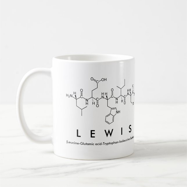 Lewis peptide name mug (Left)