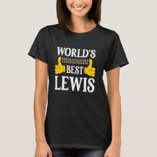 Lewis Surname Funny Team Family Last Name World's  T-Shirt
