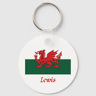 Lewis Welsh Flag Key Ring