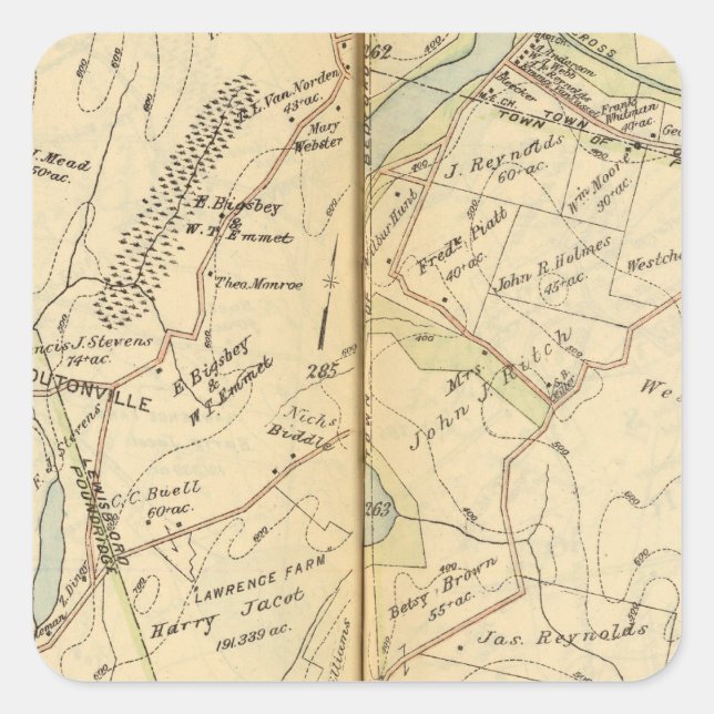 Lewisboro, New York 2 Square Sticker (Front)