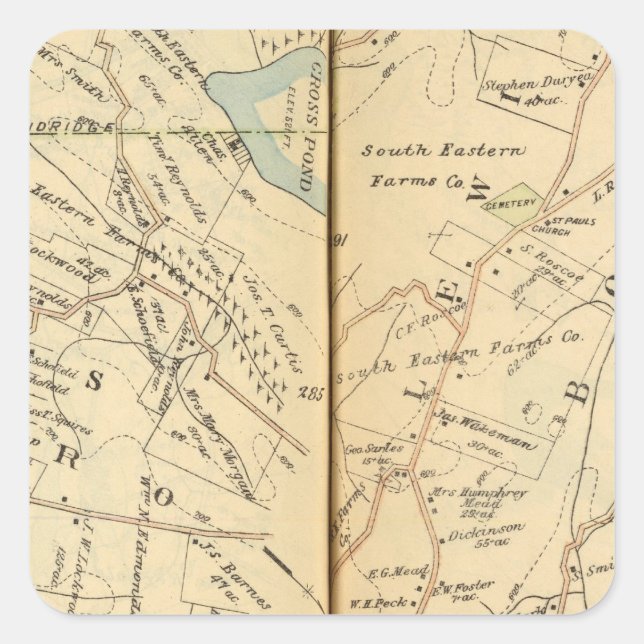 Lewisboro, New York Square Sticker (Front)